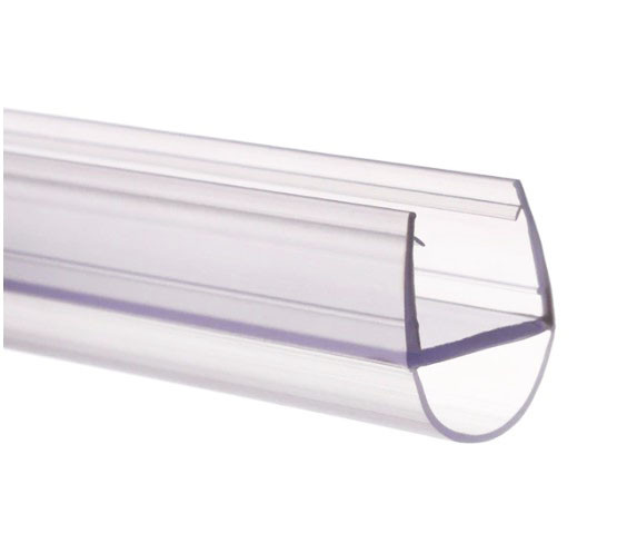 Уплотнитель Inoxstore стена-стекло, под стекло 8 мм для душевой кабины, ПВХ, ультрапрозрачный