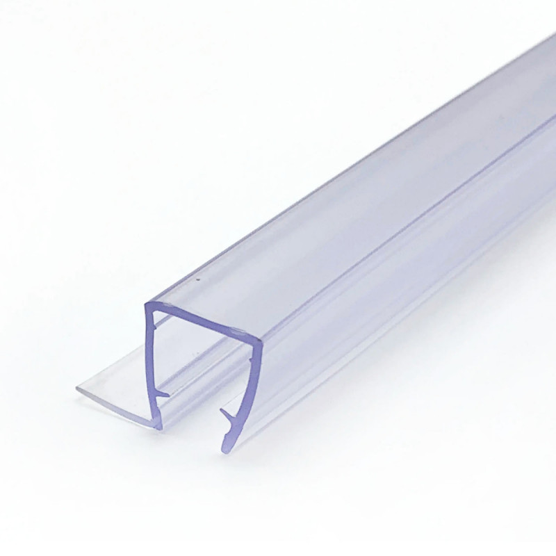 Уплотнитель Inoxstore стекло-стекло, 90°, под стекло 10 мм / 2,5 м для душевой кабины, ПВХ, ультрапрозрачный