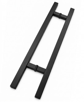 Ручка-скоба 30х30х400х600 мм, двусторонняя, черная, AISI 304