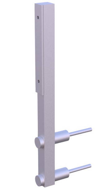 Стойка для стекла Inoxstore с боковым креплением и прижимной пластиной, САТИН (цена указана без дистанций)