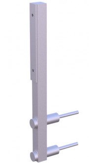 Стойка для стекла Inoxstore с боковым креплением и прижимной пластиной, САТИН (цена указана без дистанций)