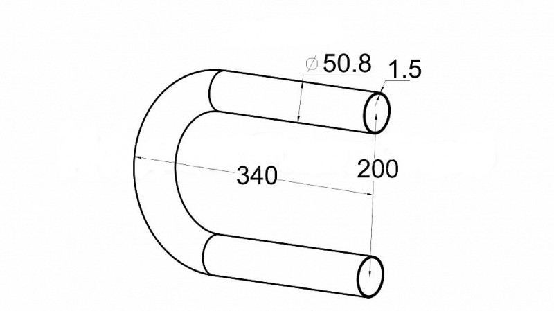 Окончание поручня пандуса Inoxstore Ø50,8 мм