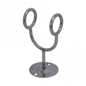 Настенный держатель для костылей 200х60 мм травмобезопасный Inoxstore, полированный, AISI 304