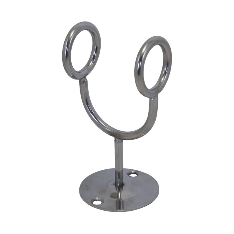 Настенный держатель для костылей 200х60 мм травмобезопасный Inoxstore, полированный, AISI 304