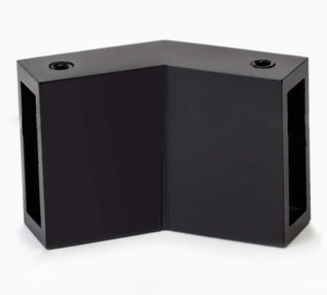 Соединитель труба -труба 30х10 мм под 135°, цвет черный, AISI 304