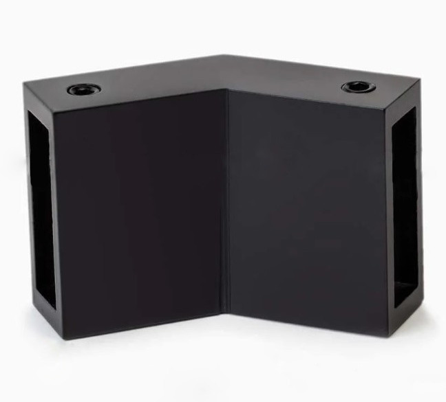 Соединитель труба -труба 30х10 мм под 135°, цвет черный, AISI 304