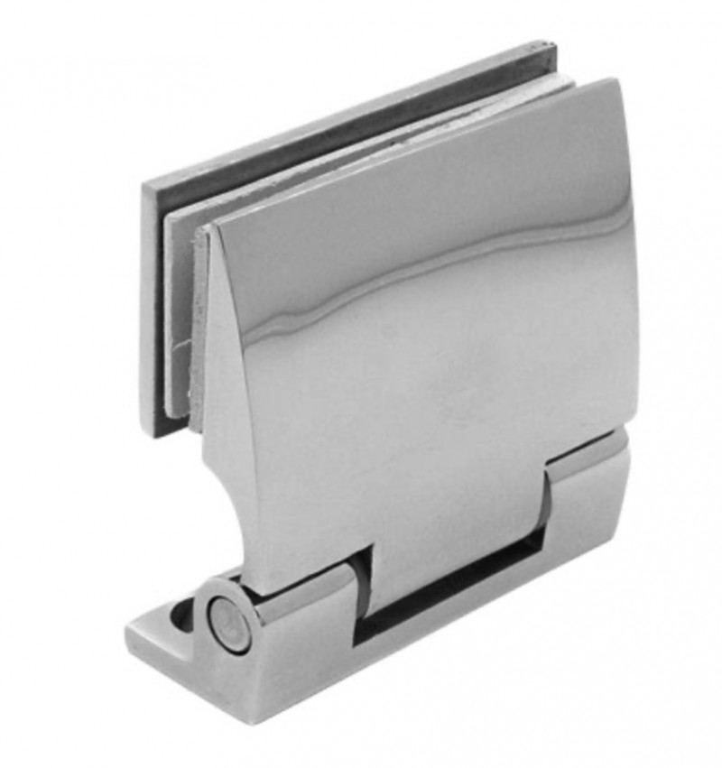 Петля 90° стена-стекло односторонняя, сатинированная, AISI 304