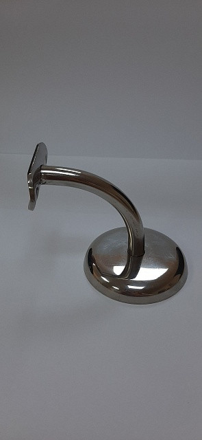 Держатель поручня Inoxstore с крышкой Ø 75х12 мм,  ложемент под Ø 42,4 мм/50,8 мм, полированный, AISI 304