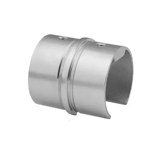 Соединитель трубы внутренний с пазом Ø 42,4 мм, паз 24х24 мм Inoxstore, сатинированный, AISI 304