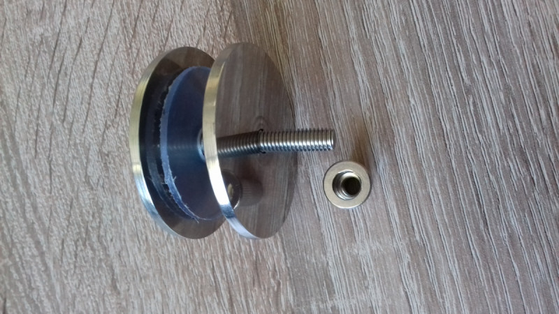 Рутель Inoxstore Ø 50х3 мм, винт М6, под плоскость, универсальный, полированный, AISI 304