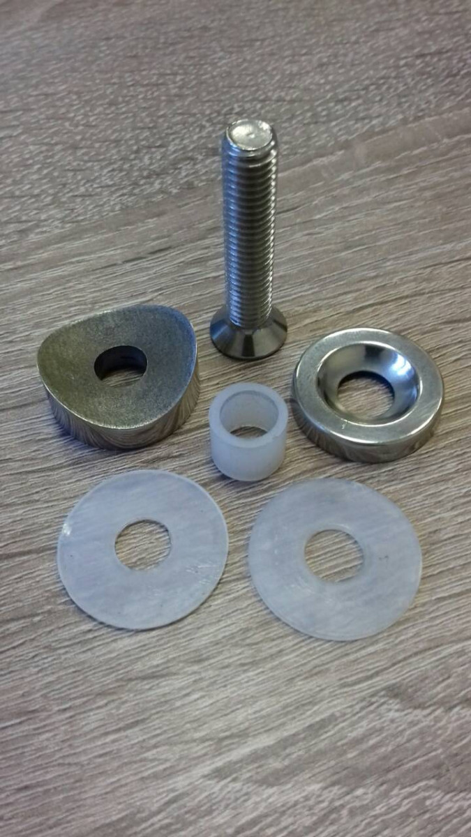 Рутель Inoxstore Ø25 мм (сквозной стеклодержатель) на трубу ∅ 38,1 мм