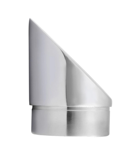 Верхний элемент Inoxstore Ø 38,1х1,5 мм, угловой под сварку, полированный, AISI 304