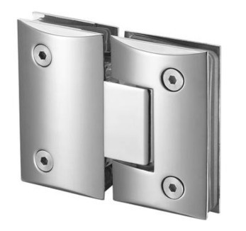 Петля Inoxstore "Гонор" 180° стена-стекло, выпуклый, полированная, AISI 304