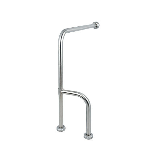 Поручень для туалета с двойной опорой 900х300х300 мм Inoxstore, правый, полированный, AISI 304