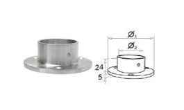 Фланец для трубы Inoxstore Ø 38,1 мм, литой, полированный, AISI 304