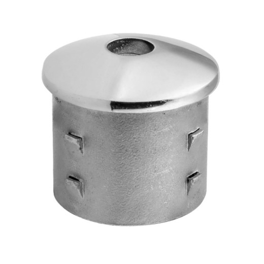 Верхний элемент Inoxstore Ø 38,1х1,5 мм, выпуклый, забивной с насечками, полированный, AISI 304