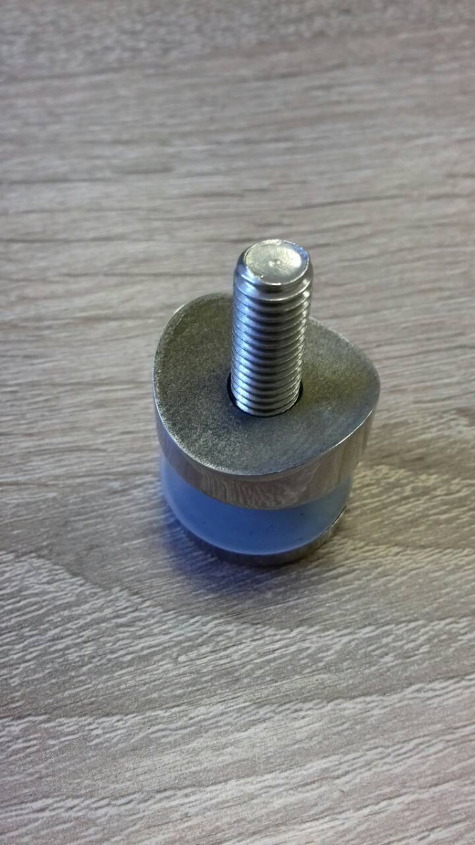 Рутель Inoxstore Ø25 мм (сквозной стеклодержатель) на трубу ∅ 38,1 мм