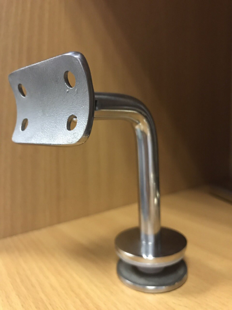 Держатель поручня Inoxstore на стекло, ложемент-шарнир под Ø 42,4 мм/50,8 мм, полированный, AISI 304