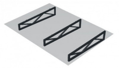 Козырек Inoxstore на фермах 1300х2500 мм