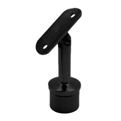 Кронштейн на стойку Inoxstore Ø 38,1х1,5 мм, h-75 мм, ложемент-шарнир,  AISI 304, матовый RAL 9005