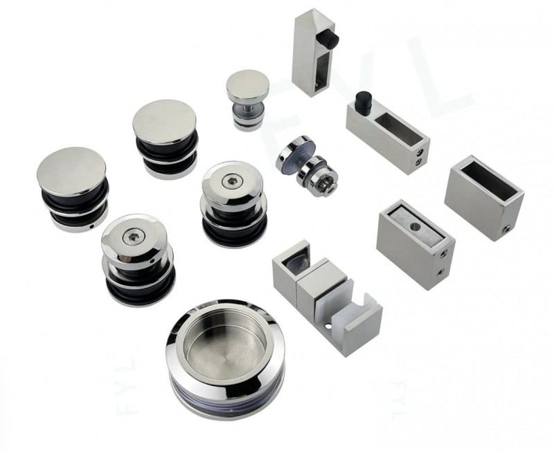 Комплект фурнитуры Inoxstore D-2 для душевой кабины, полированный, AISI 304