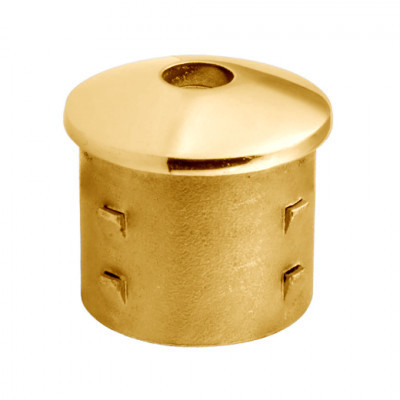 Верхний элемент Inoxstore Ø 38,1х1,5 мм, выпуклый, забивной с насечками, AISI 304, золото
