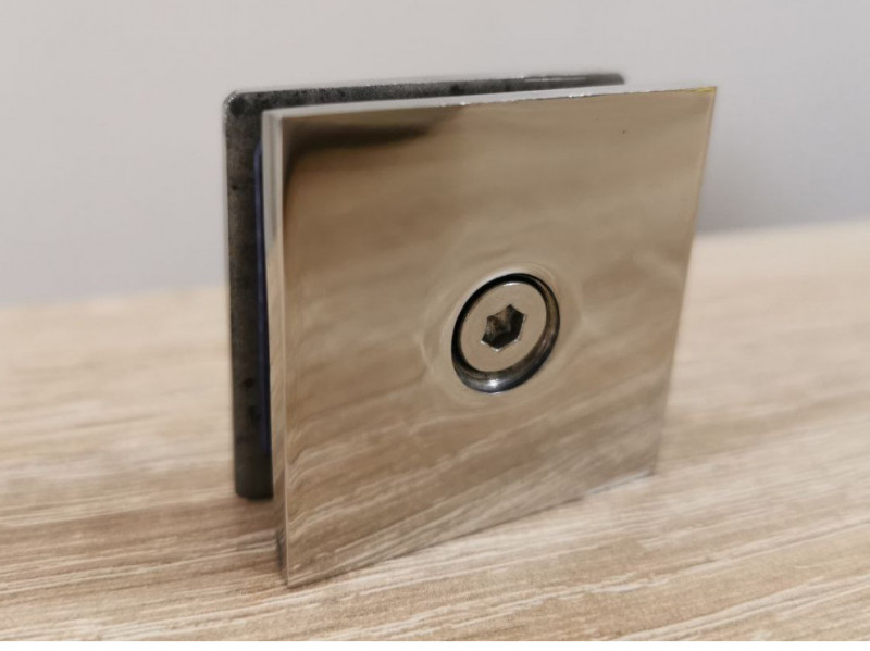 Стеклодержатель Inoxstore 45х45х4 мм, полированный, AISI 304