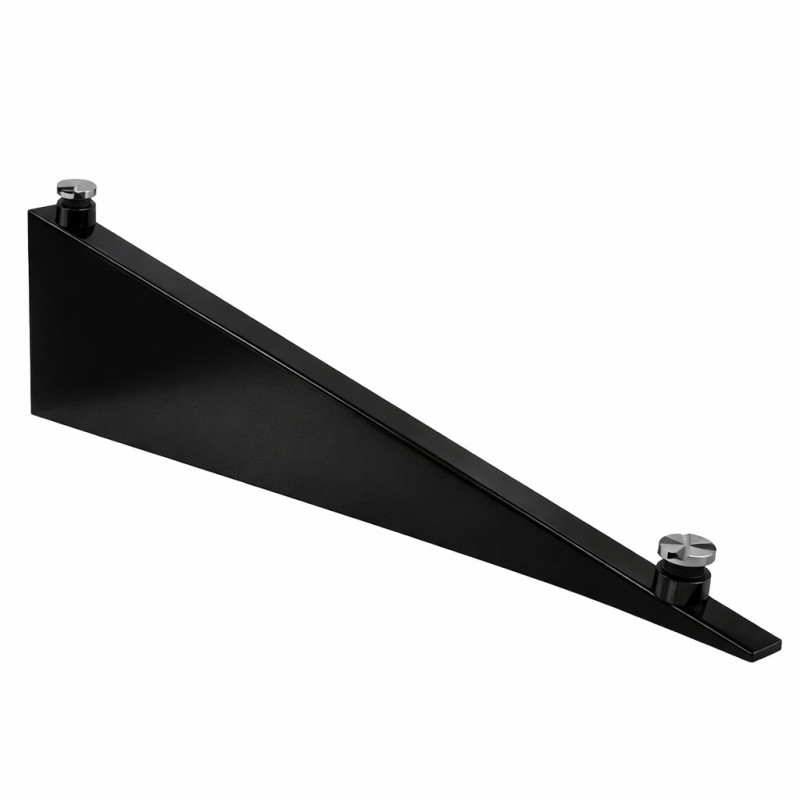 Крепление для стеклянного козырька SKY HOLD, 711 мм, левый, черный, AISI 304