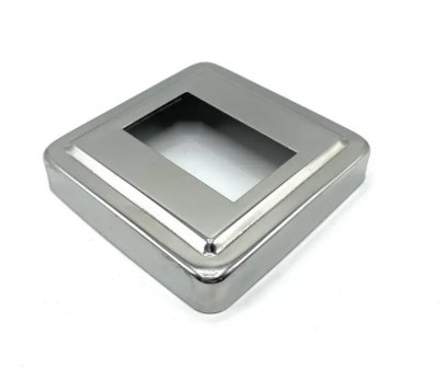 Декоративная крышка Inoxstore "Эконом" 100х80х0,5 мм под трубу 60х40 мм, полированная, AISI 304