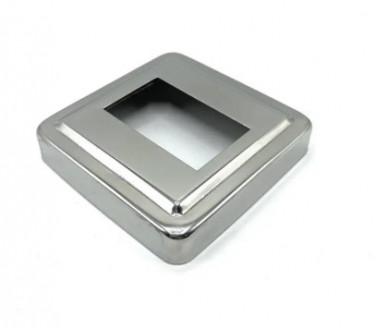 Декоративная крышка Inoxstore "Эконом" 100х80х0,5 мм под трубу 60х40 мм, полированная, AISI 304