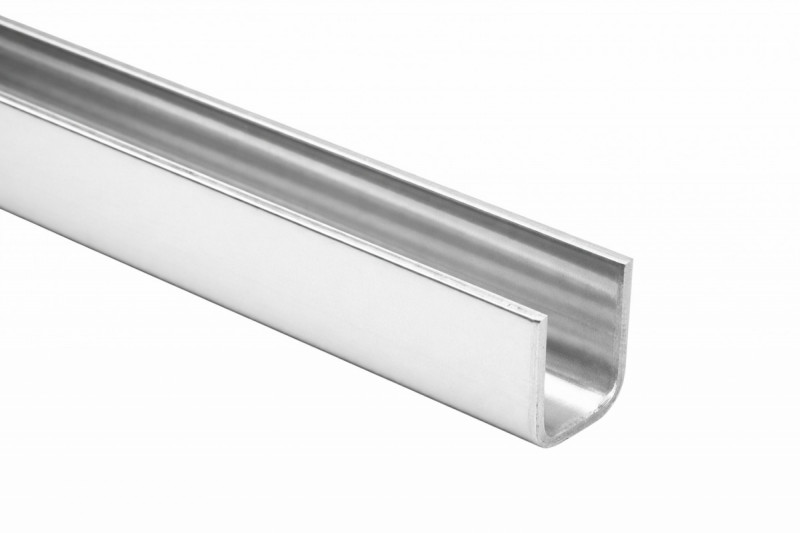 Поручень Inoxstore П-образный под стекло 8 мм, 2500 мм, полированный, AISI 304