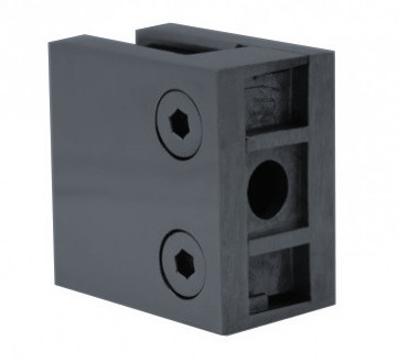 Стеклодержатель Inoxstore литой полукруглый 45х45х27 мм / 0 мм, под стекло 8 мм, AISI 304, матовый RAL 7024