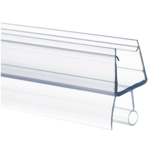 Уплотнитель Inoxstore дверь-пол, под стекло 10 мм /2,5 м, для душевой кабины, ПВХ, ультрапрозрачный