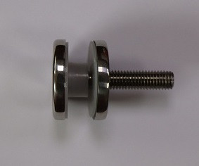 Рутель Inoxstore Ø40х8 мм литой, монтажный винт М10х55 мм, полированный, AISI 304