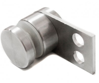 Точечный стеклодержатель Inoxstore Ø 30х15 мм, пластина фиксации 60 мм, сатинированная, AISI 304