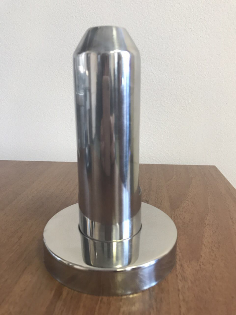 Стеклодержатель Inoxstore напольный литой, 48х158 мм, полированный, AISI 304