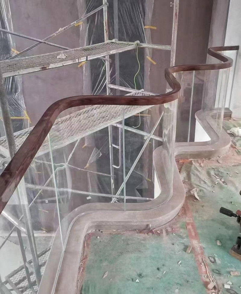 Поручень  ПВХ на стекло 12 мм, квадрат, цвет черный