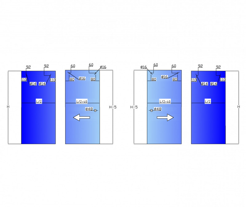 Комплект фурнитуры Inoxstore  F-3 для душевой кабины, сатинированный, AISI 304
