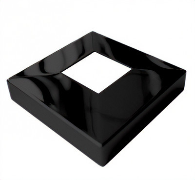 Декоративная крышка Inoxstore "Модерн" 80х80х0,8 мм под трубу 40х40 мм, AISI 304, матовый RAL 9005