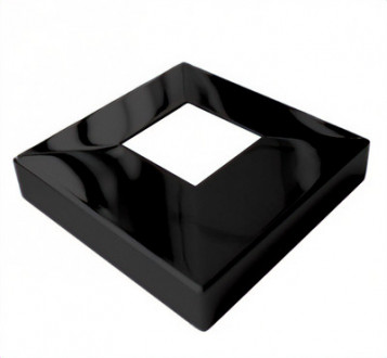 Декоративная крышка Inoxstore "Модерн" 80х80х0,8 мм под трубу 40х40 мм, AISI 304, матовый RAL 9005