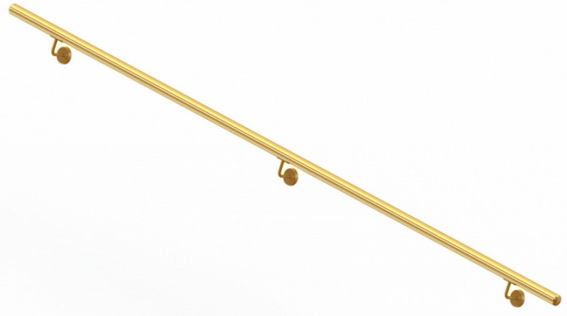 Пристенный поручень Inoxstore Ø 42,4 мм, L - 3000 мм, AISI 304, золото