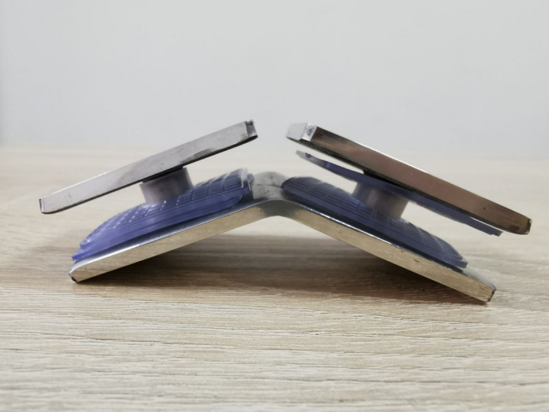 Соединитель стекла Inoxstore 45х90х4 мм на 135°, полированный, AISI 304