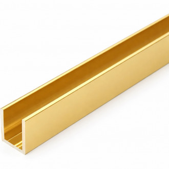 Швеллер 12,2х18,9 мм L-3000 мм, алюминий, золотой