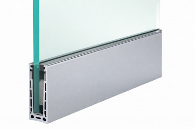 Зажимной алюминиевый профиль Inoxstore, анодированный, для стекла 10-16 мм