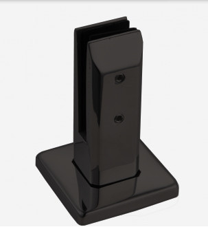 Стеклодержатель Inoxstore напольный литой, 50х45х160 мм,  AISI 304, покрытие RAL9005