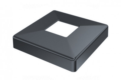 Декоративная крышка Inoxstore "Модерн" 80х80х0,8 мм под трубу 40х40 мм, AISI 304, матовый RAL 7024