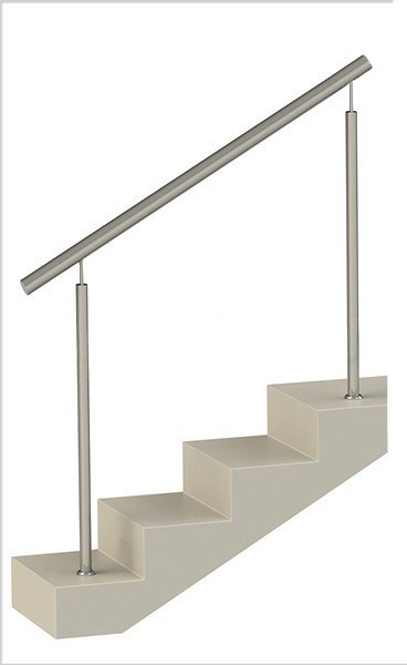 Ограждения без заполнения с круглым поручнем и круглые стойки