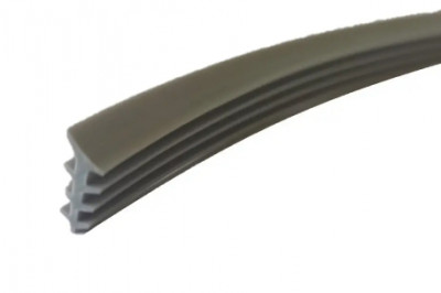 Уплотнительная резинка Inoxstore для профиля 20x20 мм, под стекло 8 мм, серая