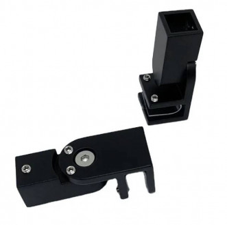 Соединитель регулируемый стекло-труба 30х10 мм, цвет черный, AISI 304