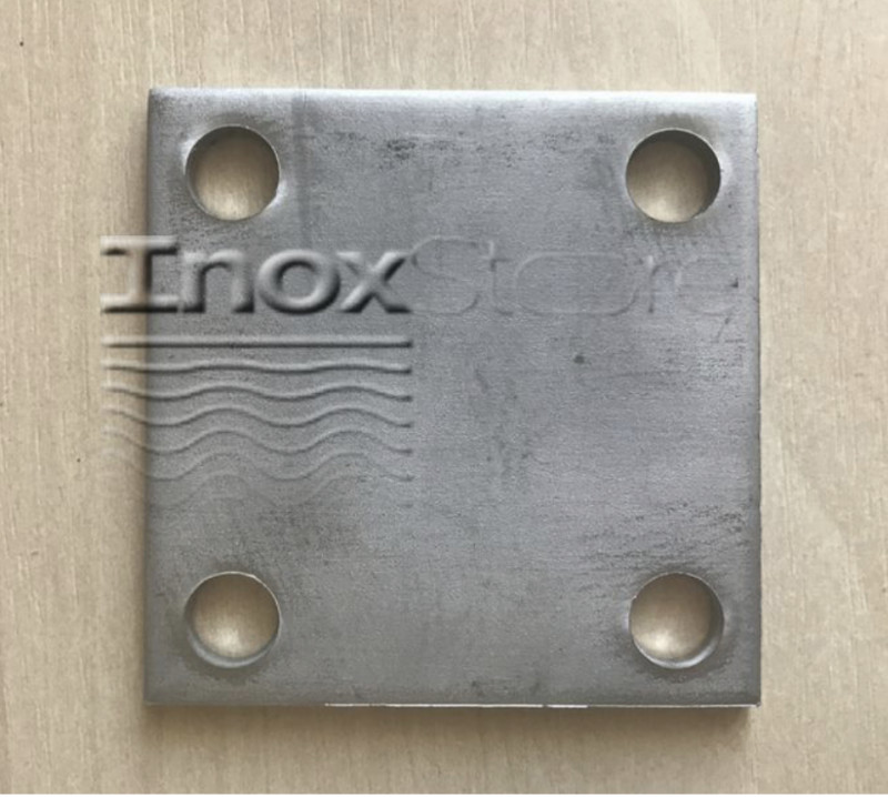 Фланец Inoxstore 75х75х0х3 мм, отверстия М10 мм, приварной,  AISI 304